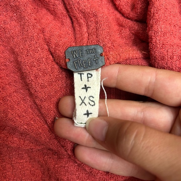 We the free waffleknit turtleneck sweatshirt - Picture 2 of 6